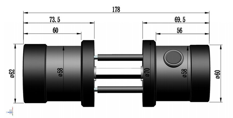 Bluetooth Lock-JYP-RO2/JYP-RO2F size