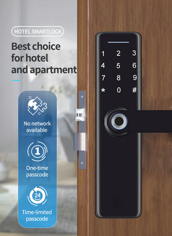 JYF-T2019B3 WIFI TUYA Lock Best choice for hotel and apartment