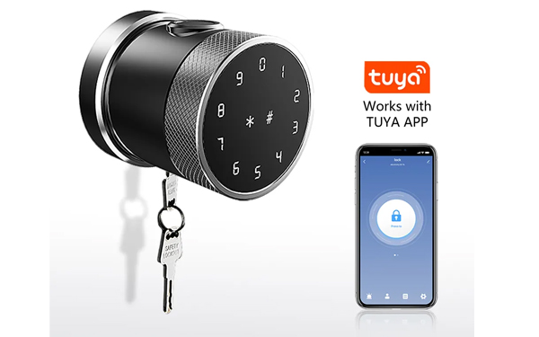 Intelligent Fingerprint Bluetooth Lock Password knob door lock with Tuya App