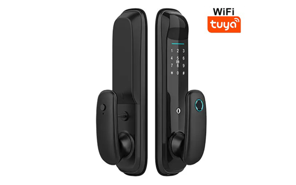 automatically fingerprint lock with Digital Tuya Wifi remote unlock card key password smart lock for home