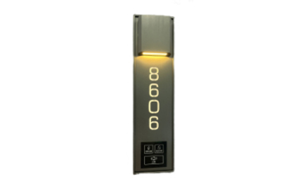 Stainless Steel Hotel Doorplate with LED Touchable Screen Custom Hotel Door Lock Don't Disturb Room Number